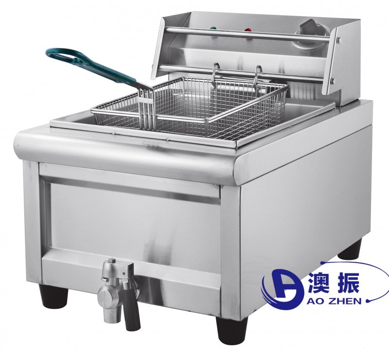 MC12 Electric Fryer Single Container with Oil Drain Tap