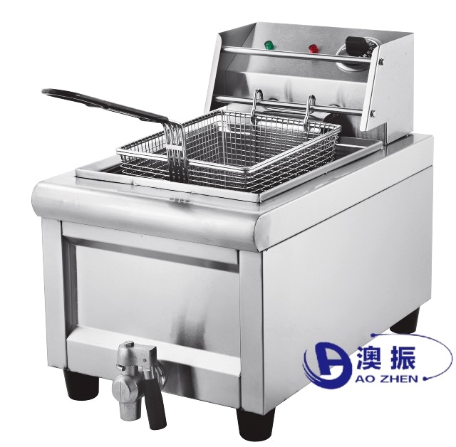 MC13 Electric Fryer Single Container with Oil Drain Tap